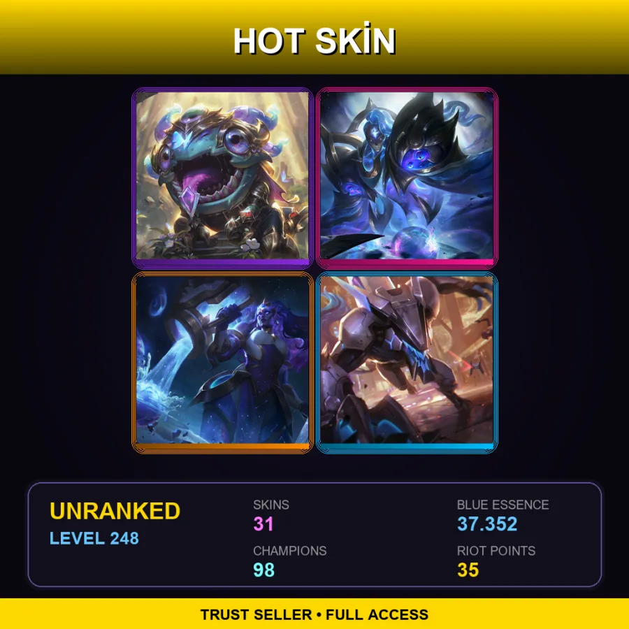 LAS | Lv248 | Unranked | 31 Skin | 98 Champ