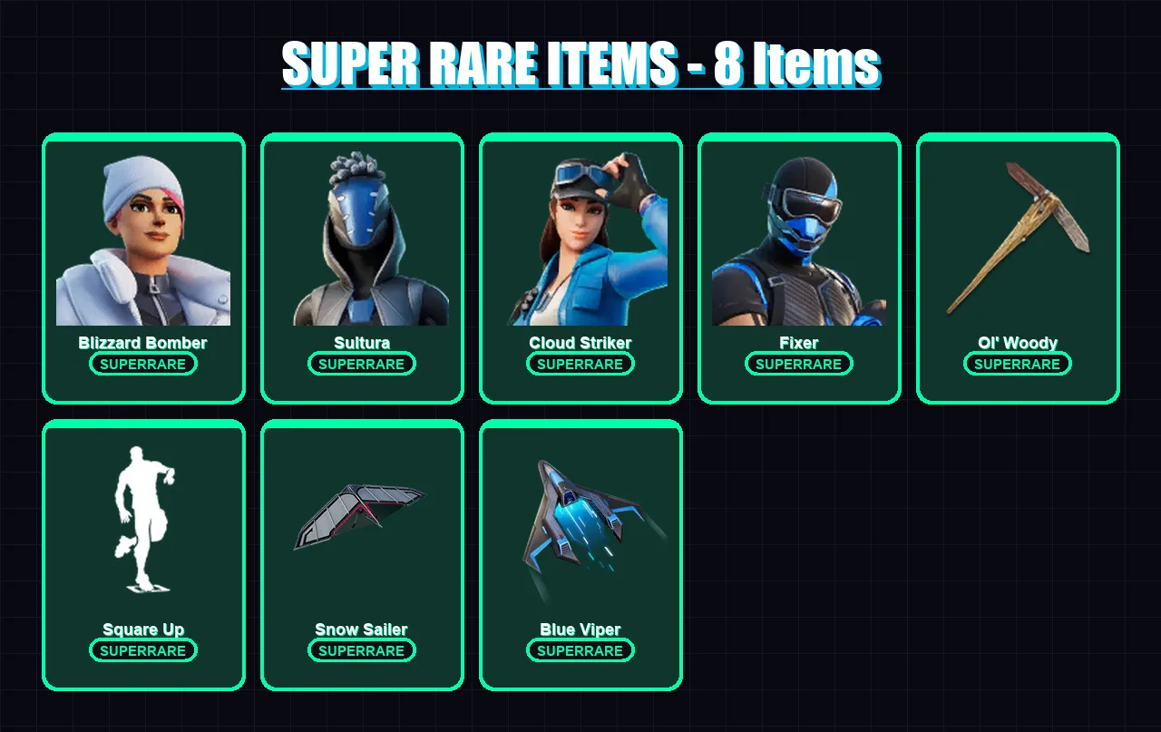 [PS4/PS5/PC] | Blizzard Bomber | Sultura | Cloud Striker | Fixer | The Cube Queen | 78 skin | 91 pickaxe | 64 emote | 79 glider | Lv977