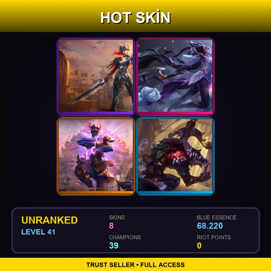 LAS | Lv41 | Unranked | 8 Skin | 39 Champ