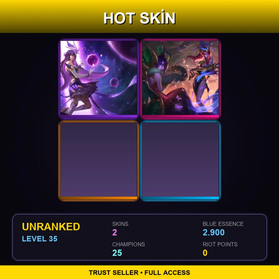 NA | Lv35 | Unranked | 2 Skin | 25 Champ