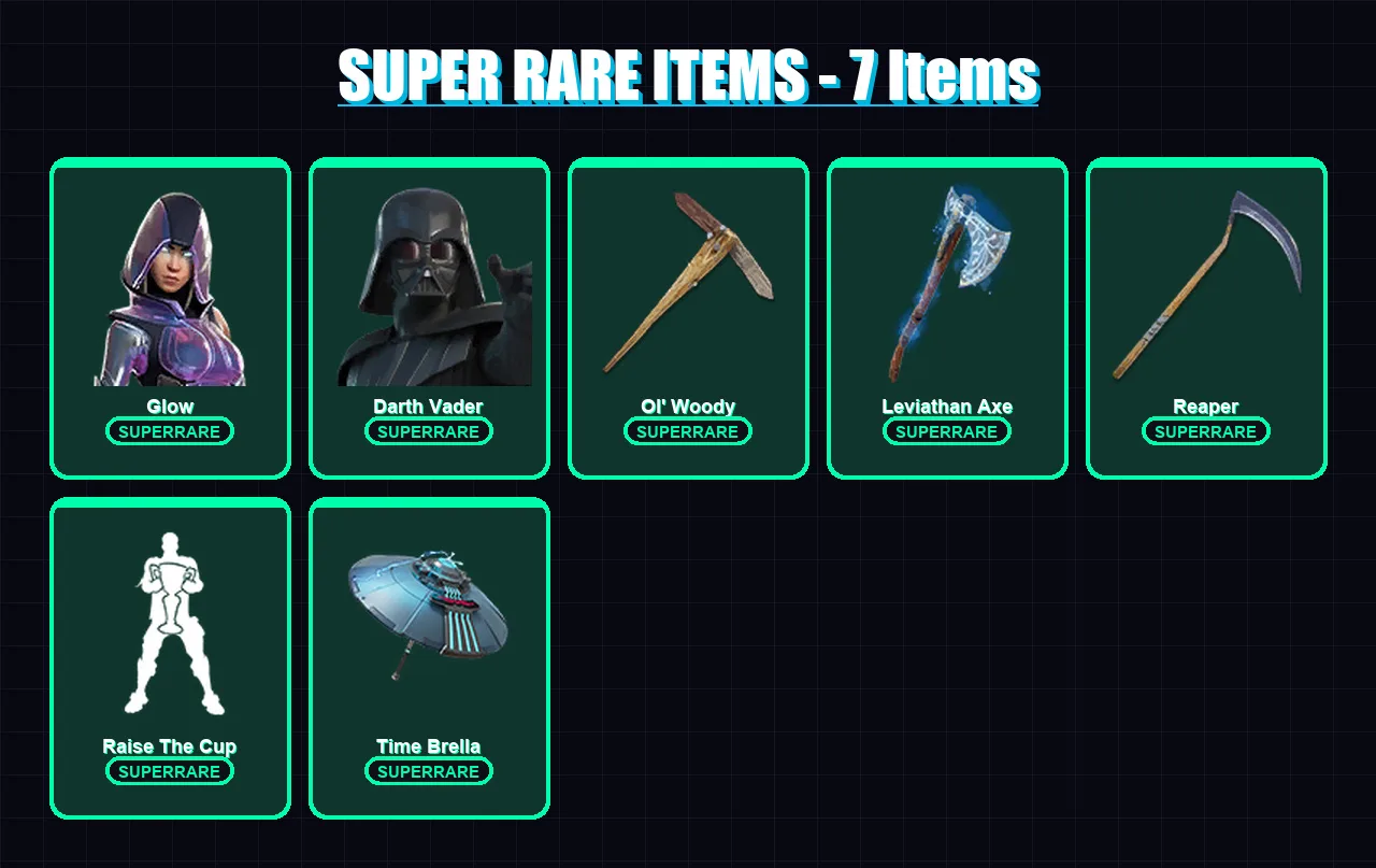 [PS4/PS5/PC] | Glow | Darth Vader | Torin | Midas | Spire Assassin | 170 skin | 210 pickaxe | 136 emote | 173 glider | Lv3362