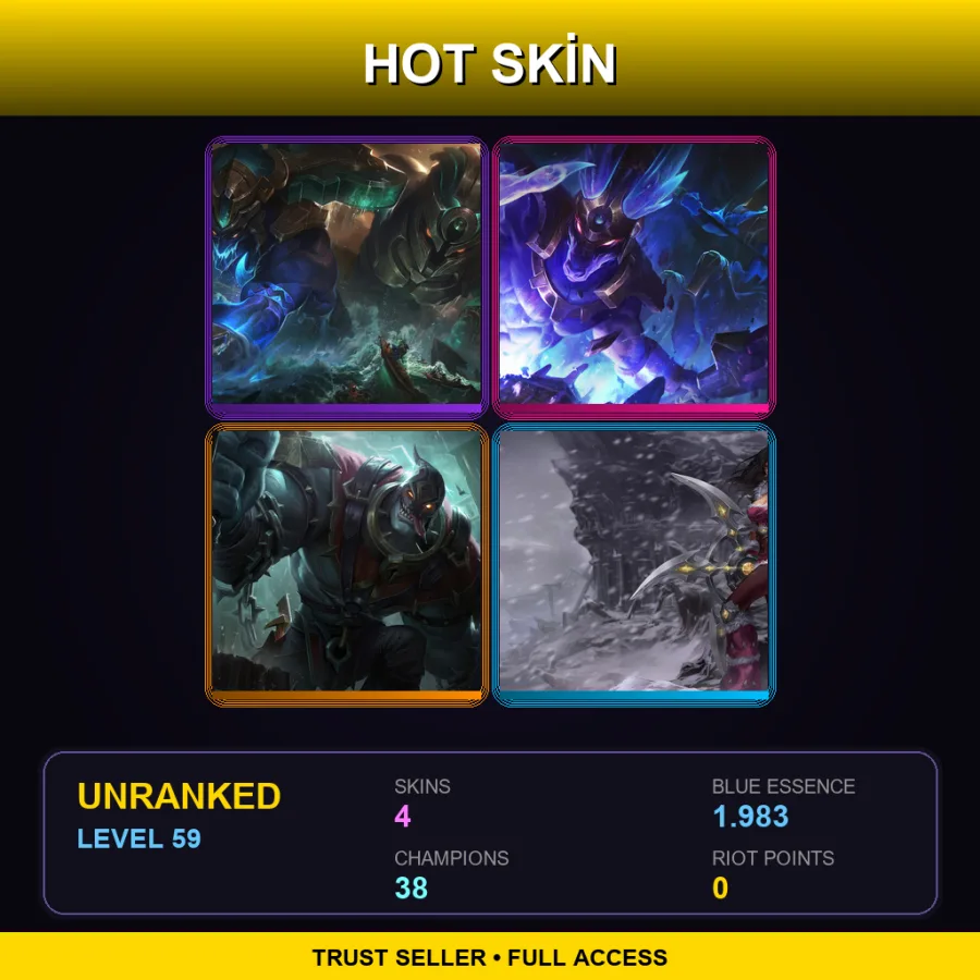 LAS | Lv59 | Unranked | 4 Skin | 38 Champ