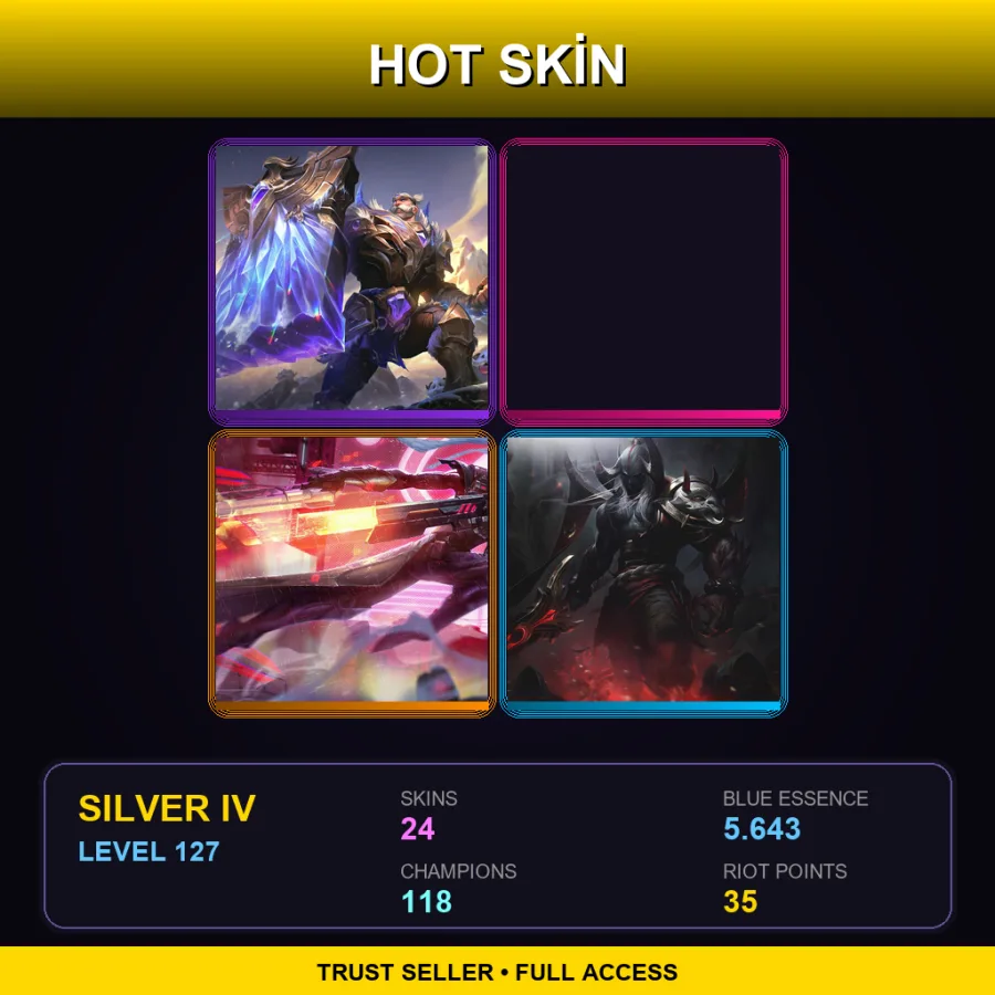 TR | Lv127 | Silver IV | 24 Skin | 118 Champ