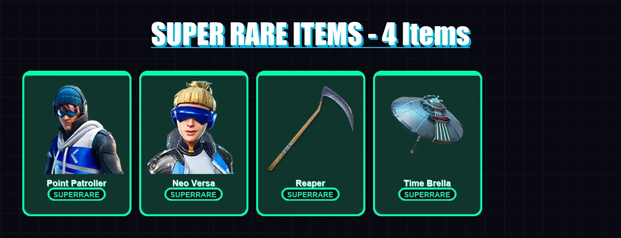 [PC/XBOX] | Point Patroller | Neo Versa | Midas | Spectra Knight | Eternal Knight | 105 skin | 141 pickaxe | 89 emote | 98 glider | Lv1617