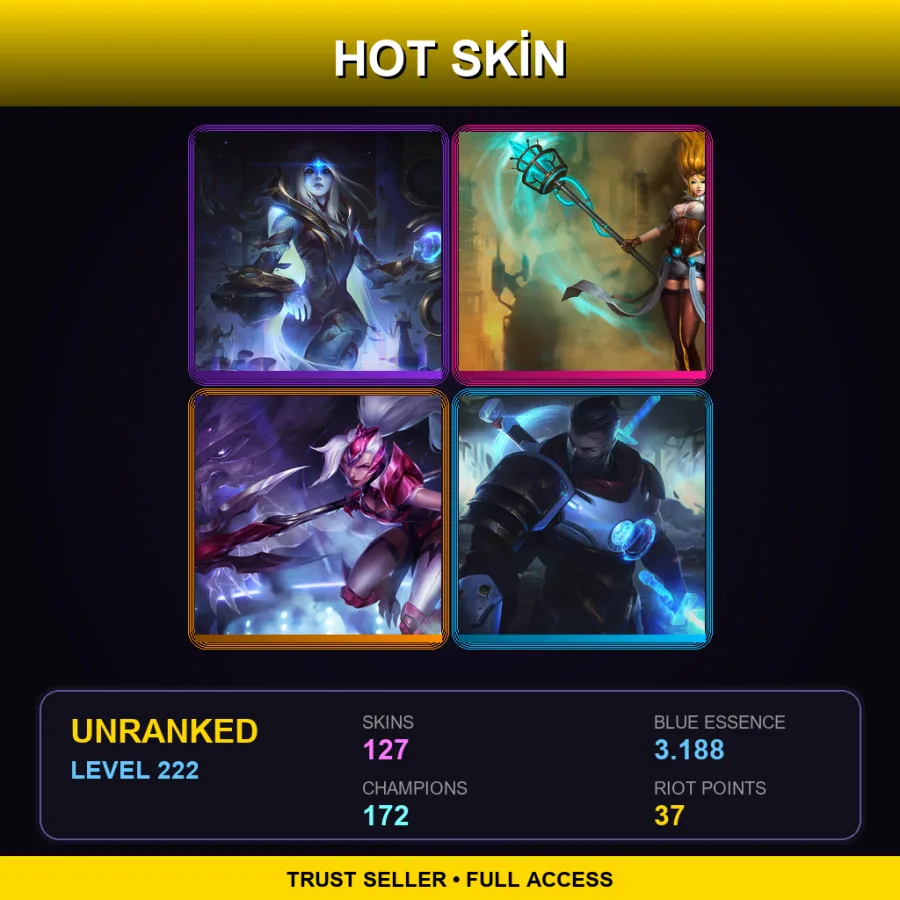 BR | Lv222 | Unranked | 127 Skin | 172 Champ