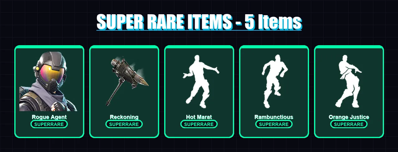 [PC/PSN] | Rogue Agent | Calamity | Rox | Deadpool | Omega | 56 skin | 40 pickaxe | 52 emote | 49 glider | Lv495