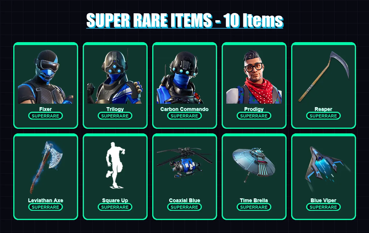 [PS4/PS5/XBOX/PC] | Fixer | Trilogy | Carbon Commando | Prodigy | Sentinel | 225 skin | 253 pickaxe | 198 emote | 192 glider | Lv3104