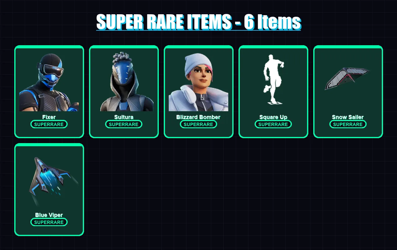 [PS4/PS5/XBOX/PC] | Fixer | Sultura | Blizzard Bomber | Spire Assassin | The Cube Queen | 39 skin | 62 pickaxe | 52 emote | 59 glider | Lv1301