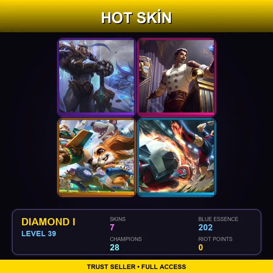 LAN | Lv39 | Diamond I | 7 Skin | 28 Champ