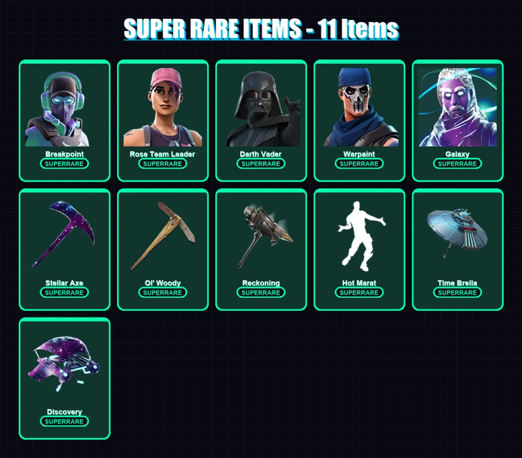 [PC/XBOX/PSN] | Breakpoint | Rose Team Leader | Darth Vader | Warpaint | Galaxy | 222 skin | 219 pickaxe | 192 emote | 202 glider | Lv2874 — Fortnite account