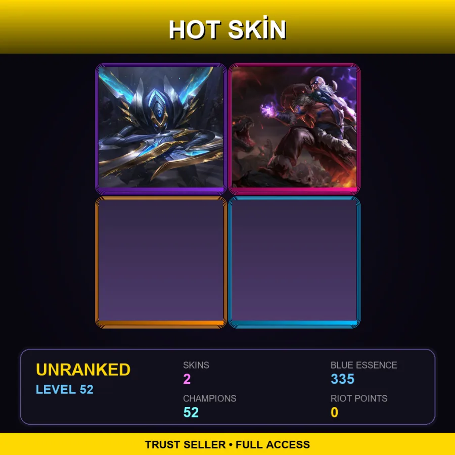 EUW | Lv52 | Unranked | 2 Skin | 52 Champ — Tribal Ryze