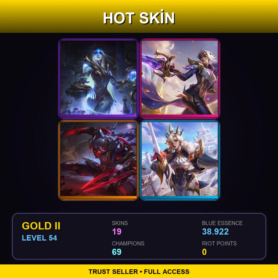 NA | Lv54 | Gold II | 19 Skin | 69 Champ