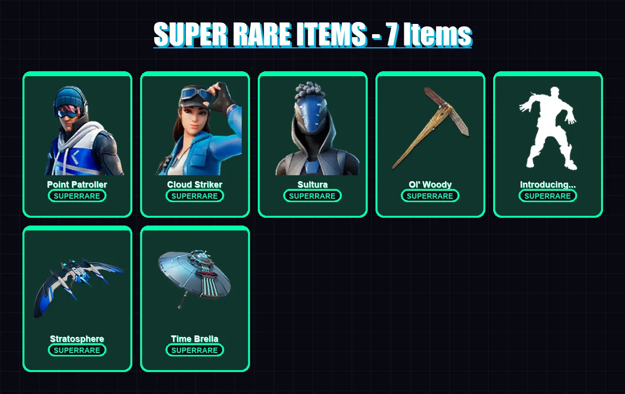 [PS4/PS5/XBOX/PC] | Point Patroller | Cloud Striker | Sultura | Firebrand | Mandalorian | 23 skin | 48 pickaxe | 30 emote | 53 glider | Lv728