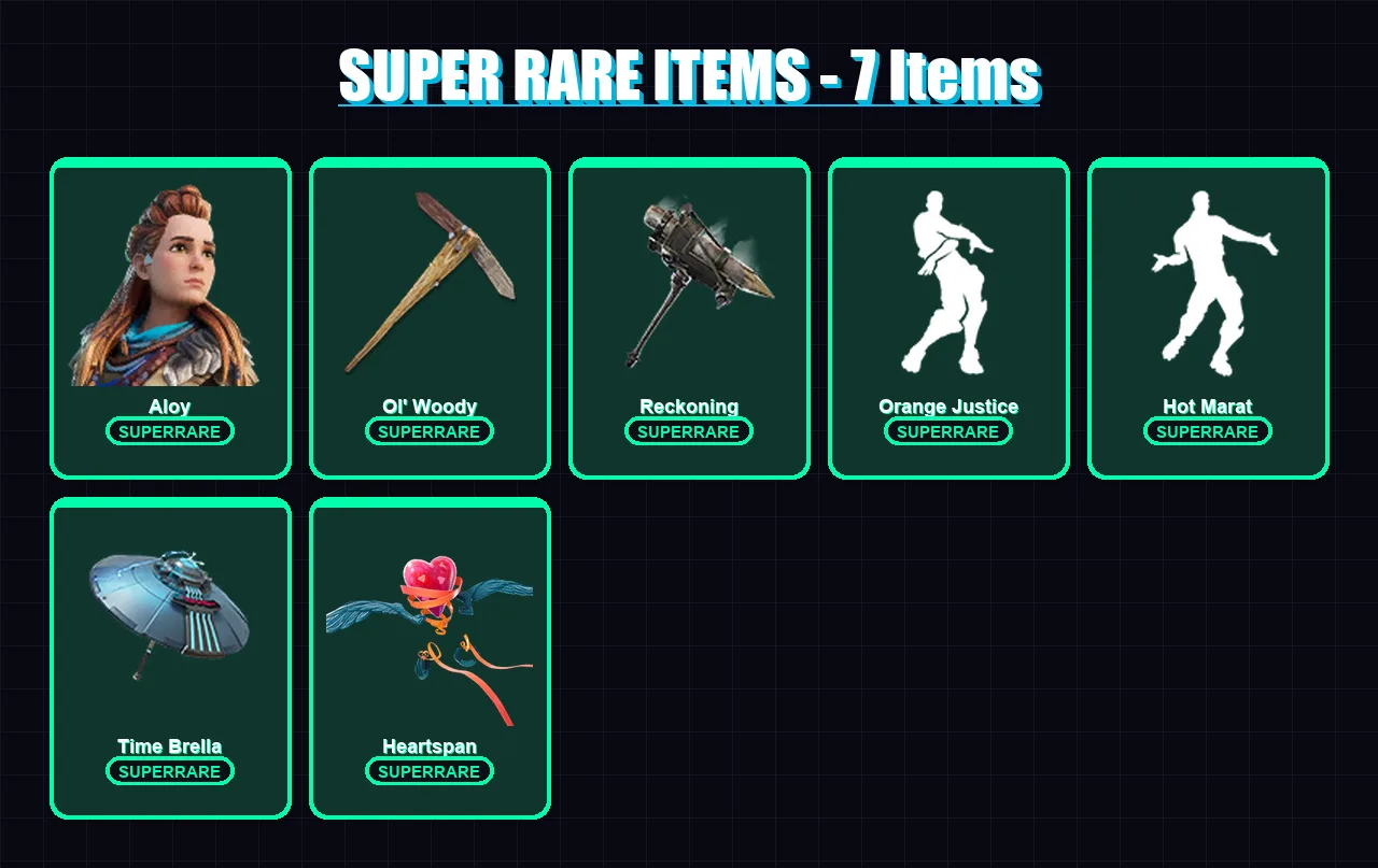 [PC/XBOX/PSN] | Aloy | Blackheart | Fate | Omegarok | Spectra Knight | 275 skin | 184 pickaxe | 159 emote | 150 glider | Lv2519