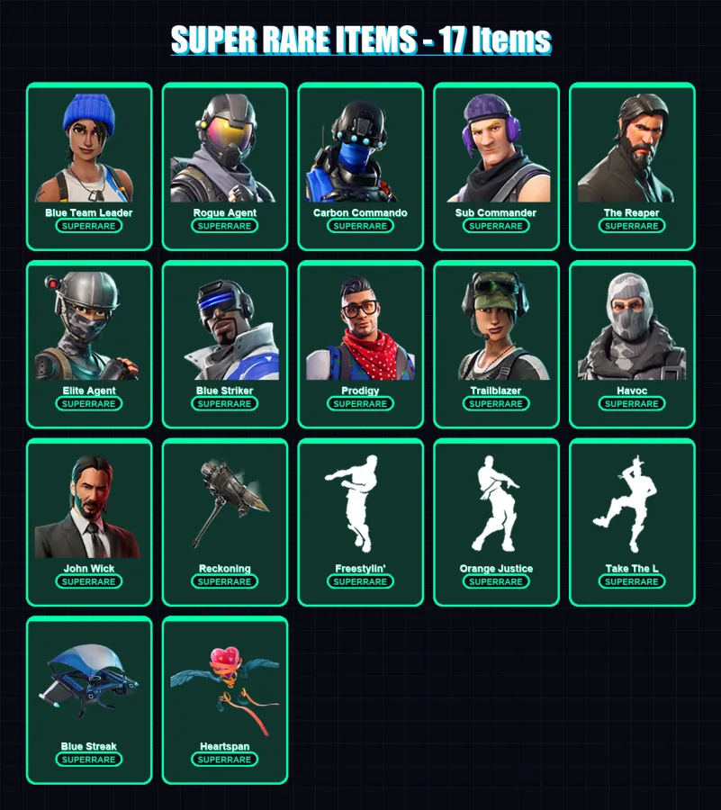 [PS4/PS5/XBOX/PC] | Blue Team Leader | Rogue Agent | Carbon Commando | 104 skin | Lv891