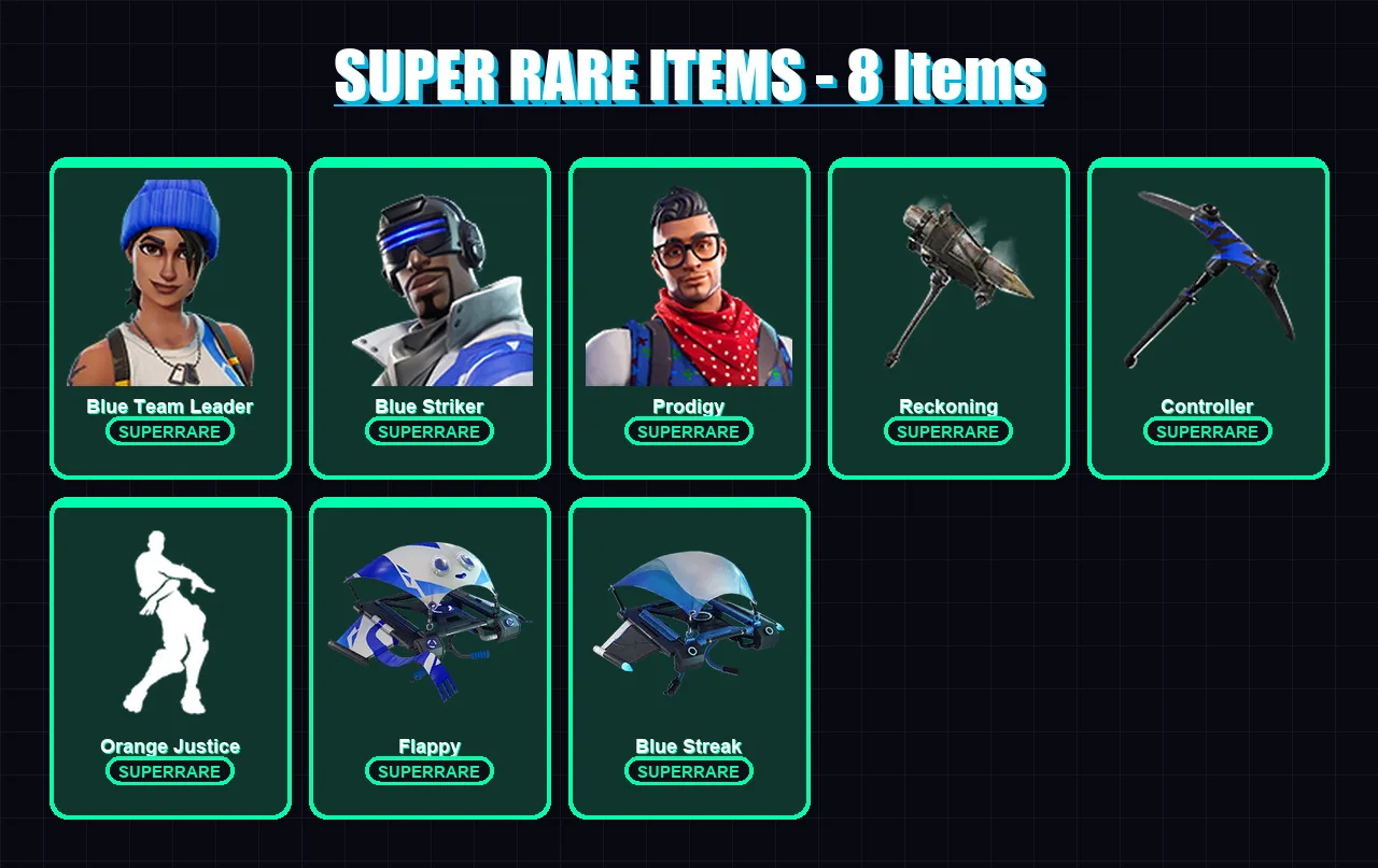 [PS4/PS5/XBOX/PC] | Blue Team Leader | Blue Striker | Prodigy | 52 skin | Lv684