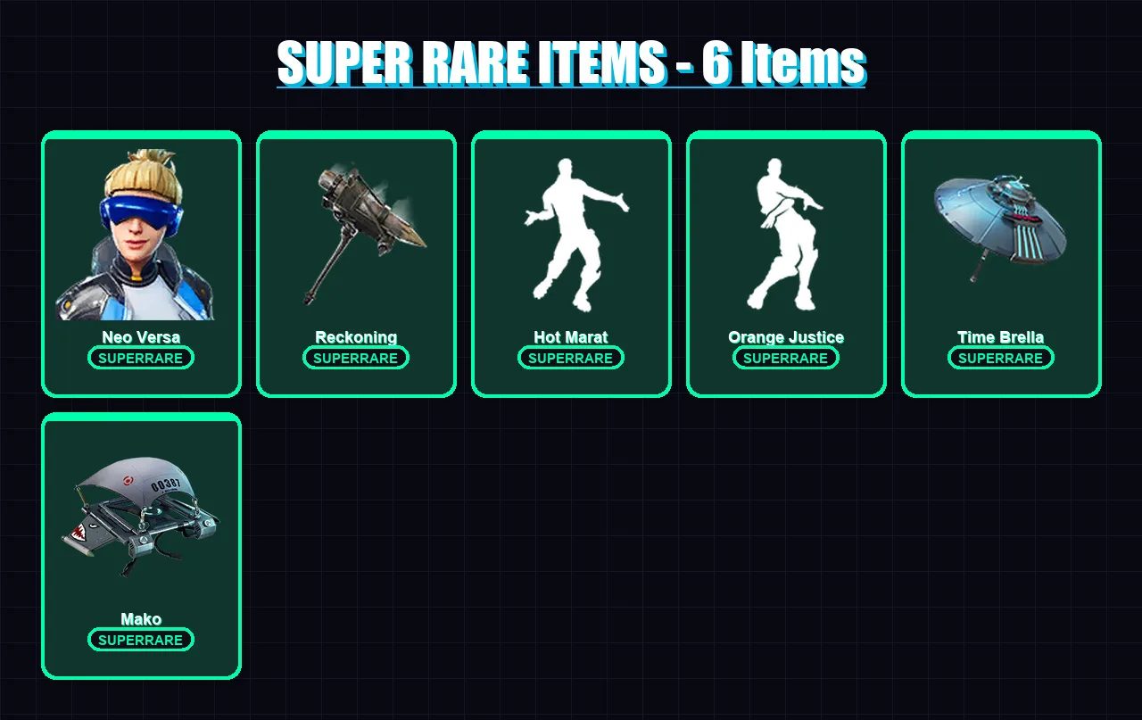 [PS4/PS5/XBOX/PC] | Neo Versa | The Scientist | Ultima Knight | Enforcer | Catalyst | 95 skin | 106 pickaxe | 99 emote | 116 glider | Lv1535
