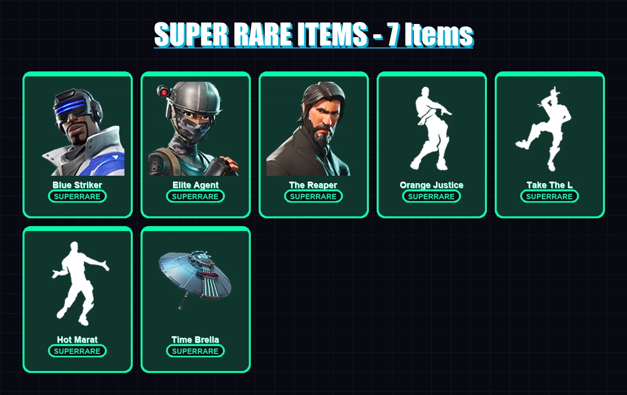 [PS4/PS5/XBOX/PC] | Blue Striker | Elite Agent | The Reaper | Valor | Omega | 29 skin | 48 pickaxe | 56 emote | 61 glider | Lv1345 — Fortnite account