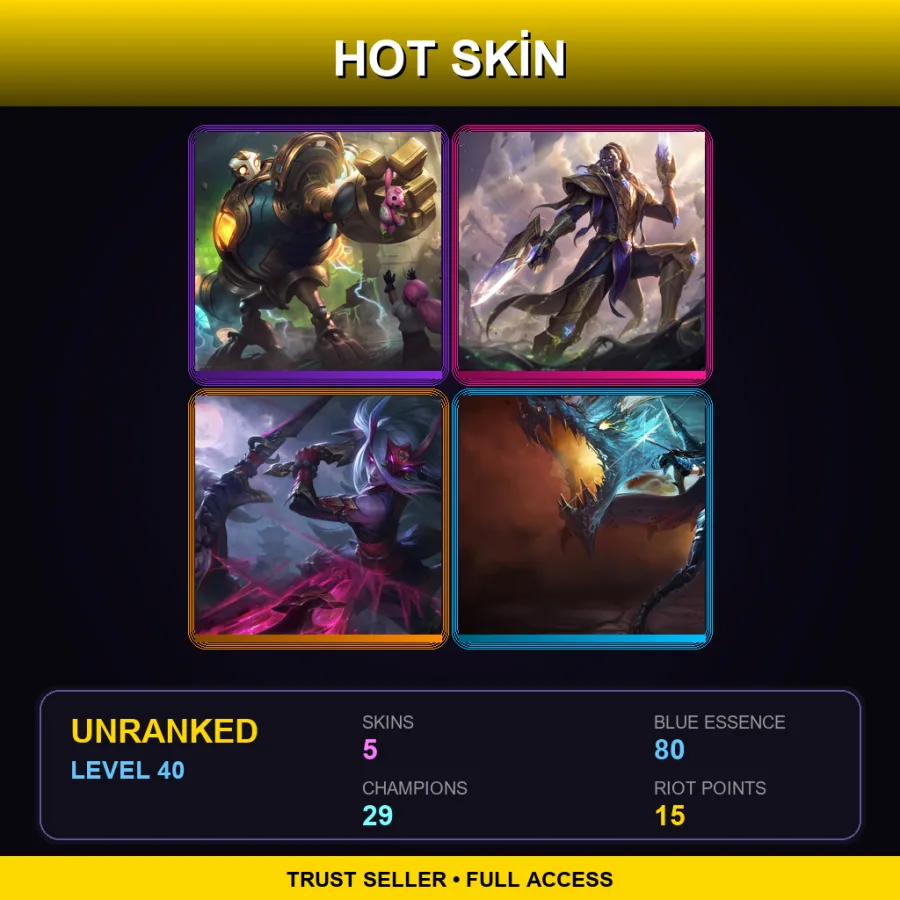 BR | Lv40 | Unranked | 5 Skin | 29 Champ