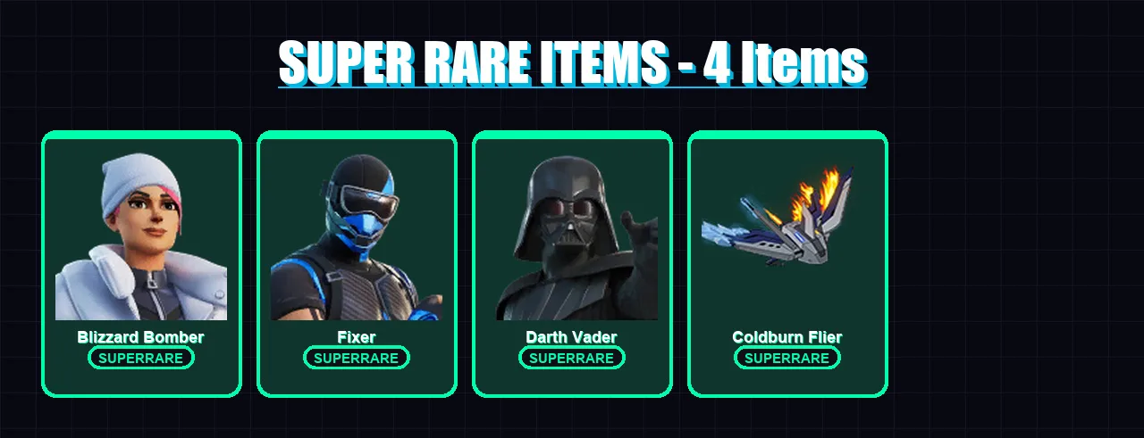 [PS4/PS5/XBOX/PC] | Blizzard Bomber | Fixer | Darth Vader | Snap | Malik | 43 skin | 72 pickaxe | 45 emote | 44 glider | Lv435