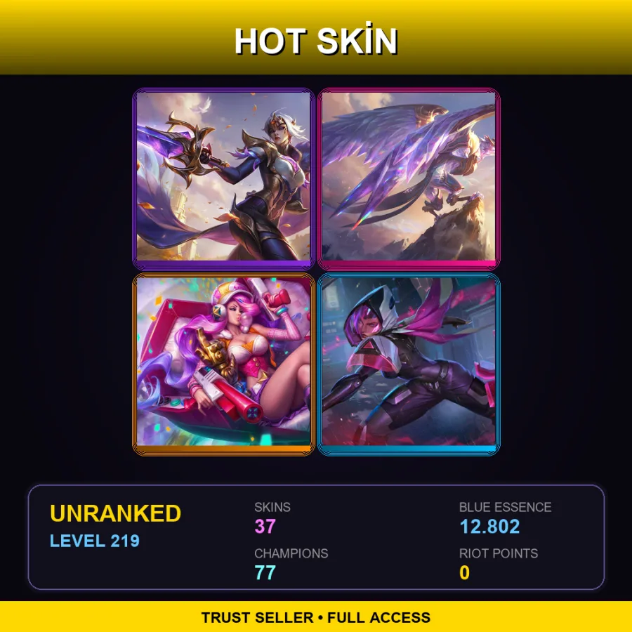 LAS | Victorious Fiora | Victorious Anivia | Arcade Miss Fortune | PROJECT: Irelia | 37 Skin | 77 Champ | Lv219