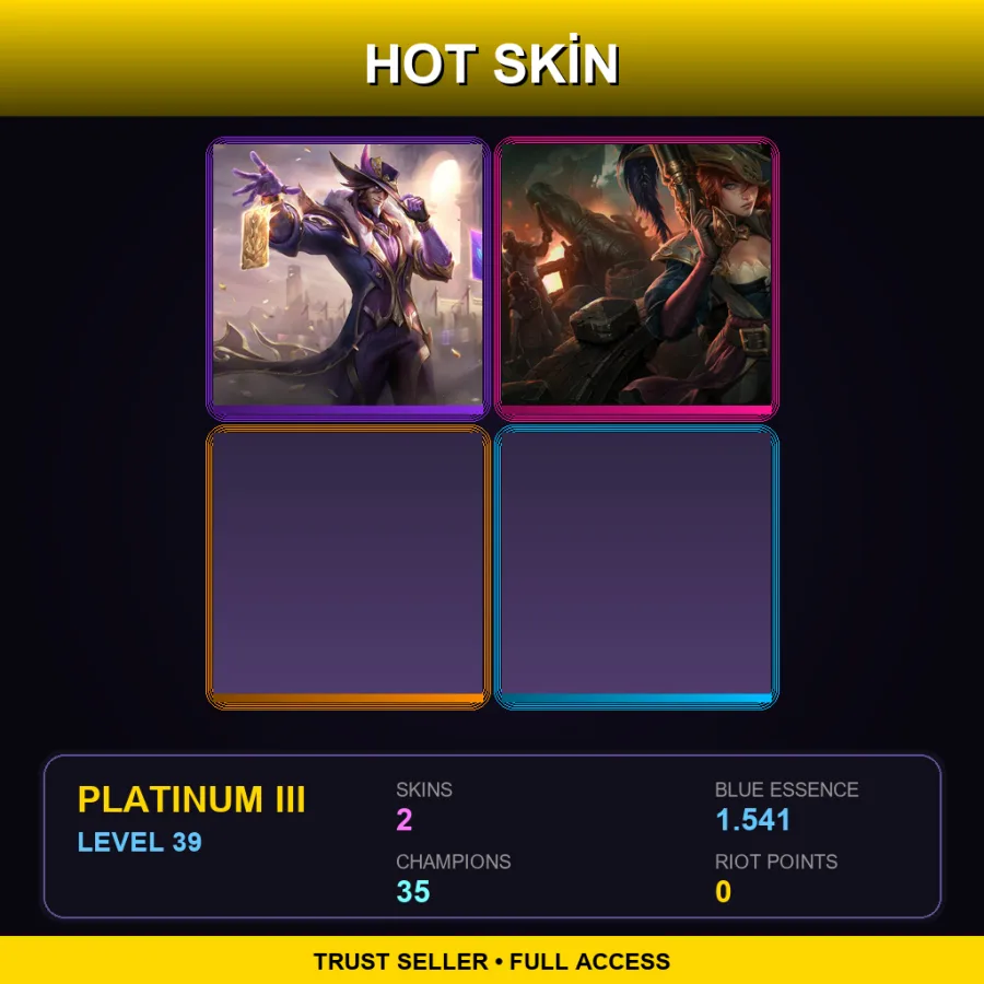 NA | Lv39 | Platinum III | 2 Skin | 35 Champ