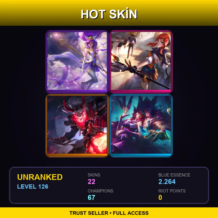 VN | Lv126 | Unranked | 22 Skin | 67 Champ