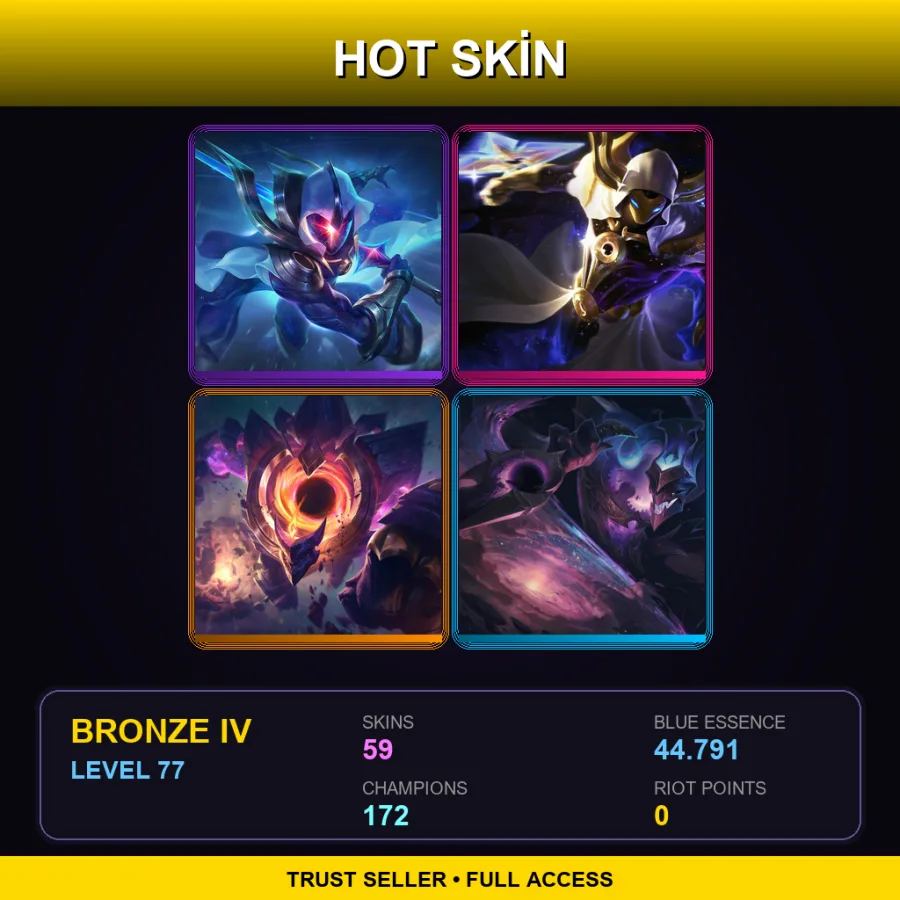 VN | Lv77 | Bronze IV | 59 Skin | 172 Champ