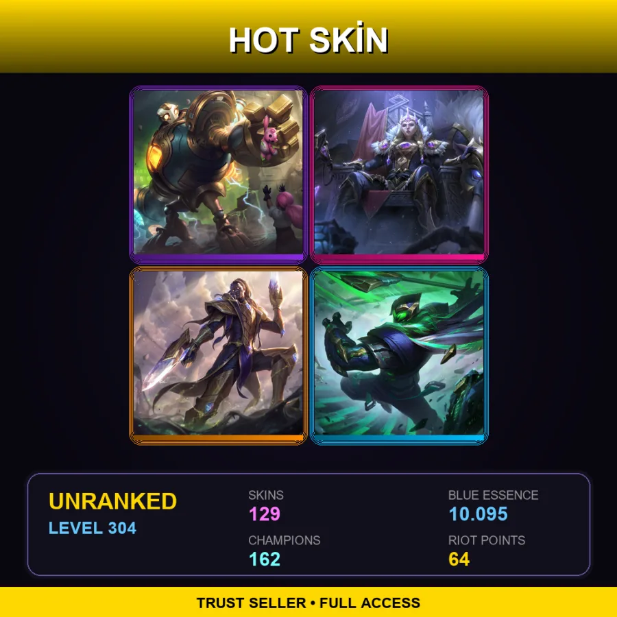 LAS | Lv304 | Unranked | 129 Skin | 162 Champ — Celestine Soraka