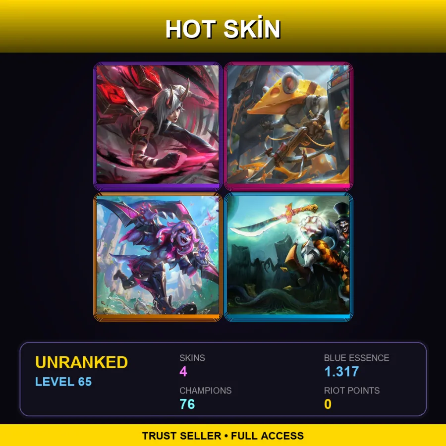 LAS | Lv65 | Unranked | 4 Skin | 76 Champ — Primordian Briar