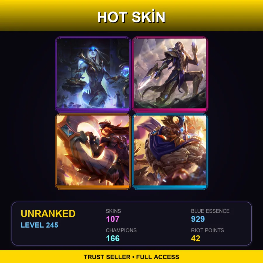 LAN | Lv245 | Unranked | 107 Skin | 166 Champ — Odyssey Ziggs