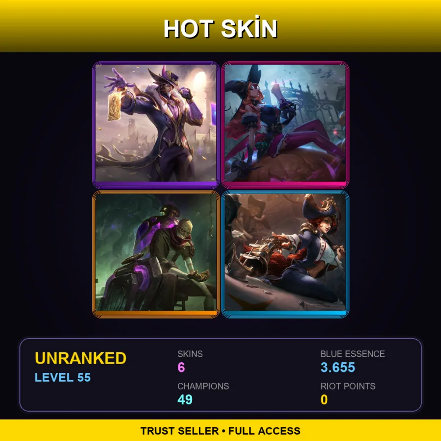 TR | Lv55 | Unranked | 6 Skin | 49 Champ