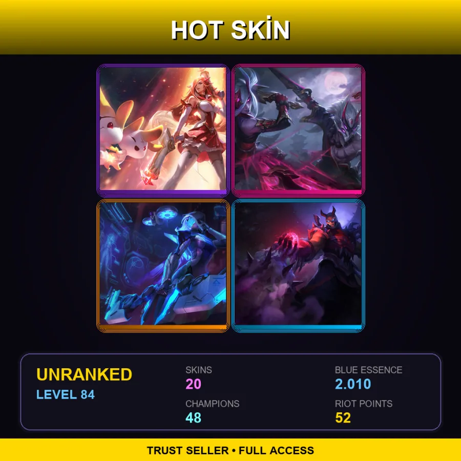 VN | Lv84 | Unranked | 20 Skin | 48 Champ