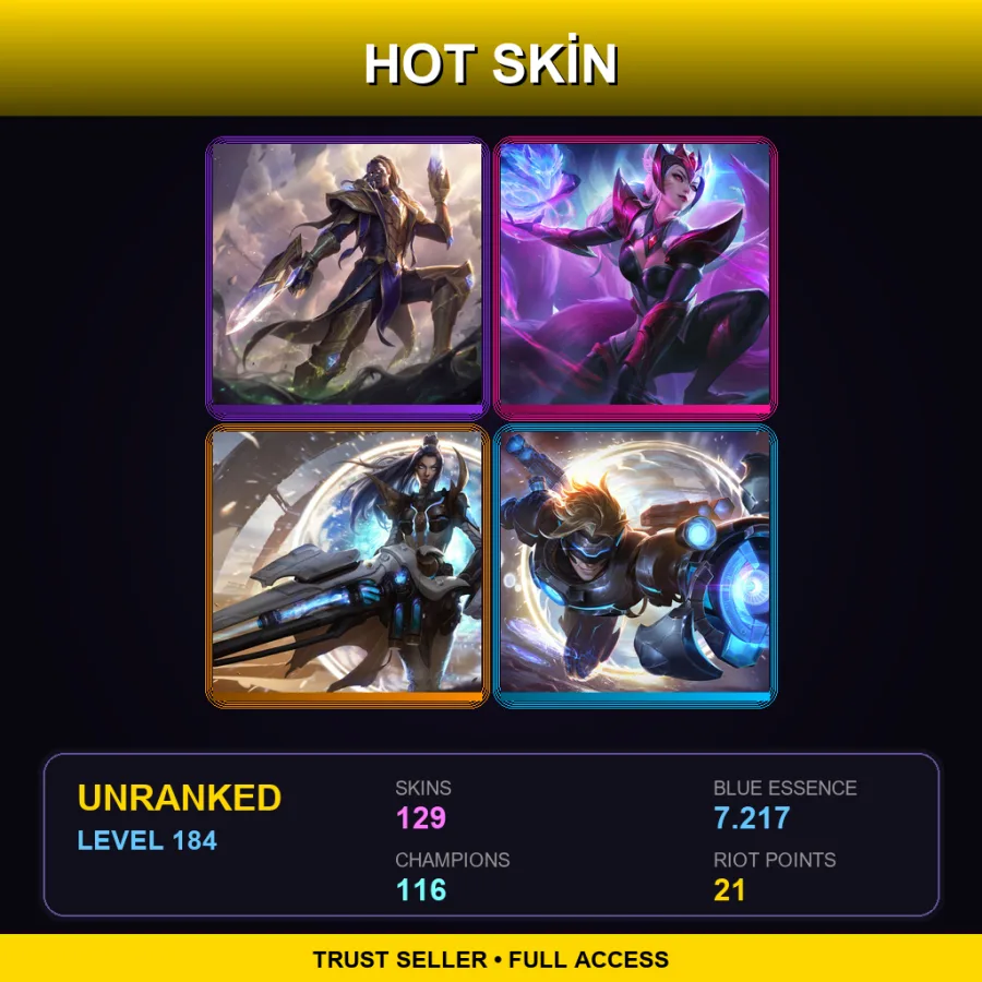 ME | Lv184 | Unranked | 129 Skin | 116 Champ — Viridian Kayle