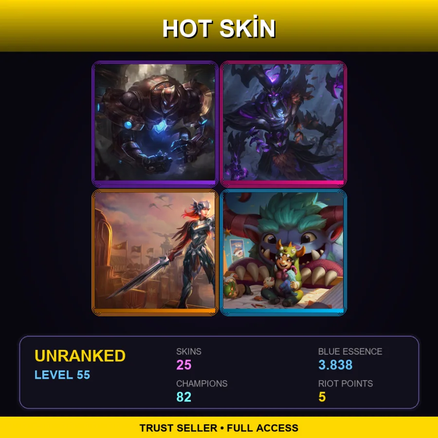OCE | Lv55 | Unranked | 25 Skin | 82 Champ — Hextech Galio