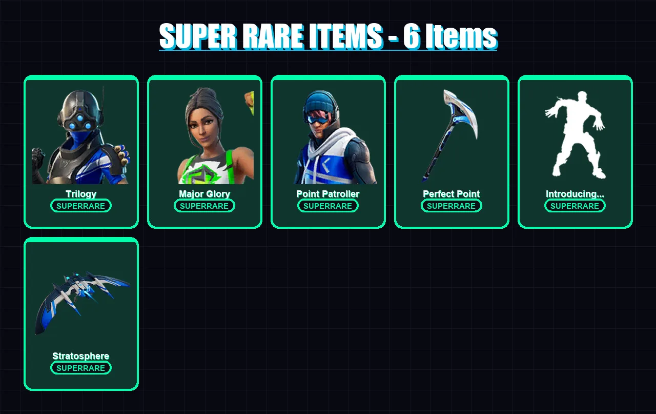 [PS4/PS5/XBOX/PC] | Trilogy | Major Glory | Point Patroller | Midas | Eternal Knight | 67 skin | 114 pickaxe | 87 emote | 100 glider | Lv2165