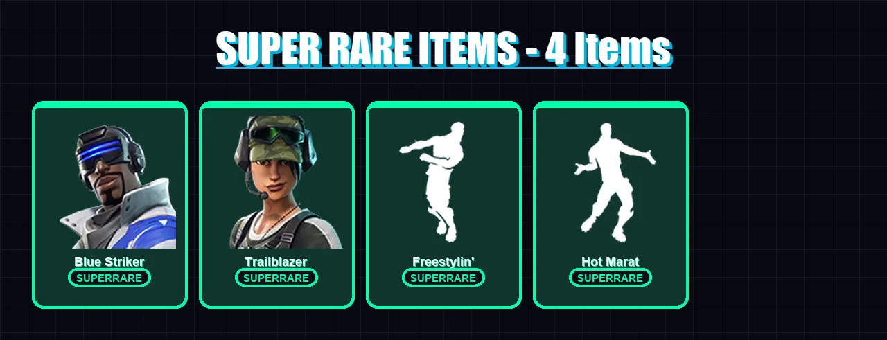 [PS4/PS5/XBOX/PC] | Blue Striker | Trailblazer | Blackheart | Hybrid | Sidewinder | 6 skin | 12 pickaxe | 18 emote | 20 glider | Lv340