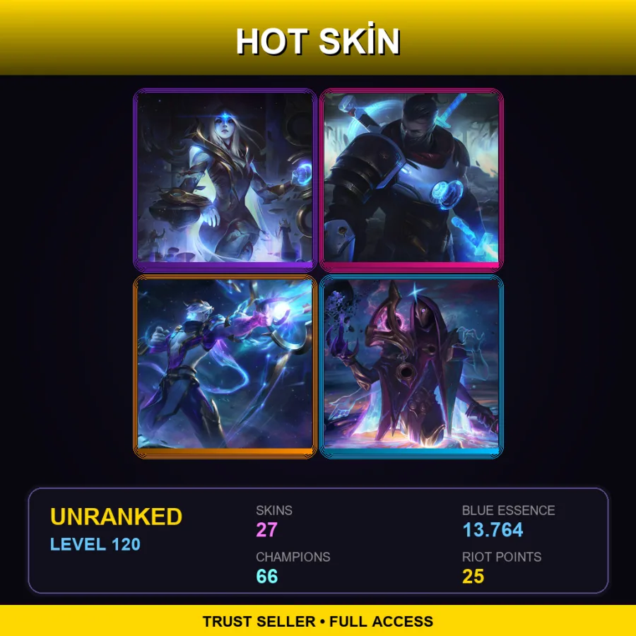 LAN | Lv120 | Unranked | 27 Skin | 66 Champ