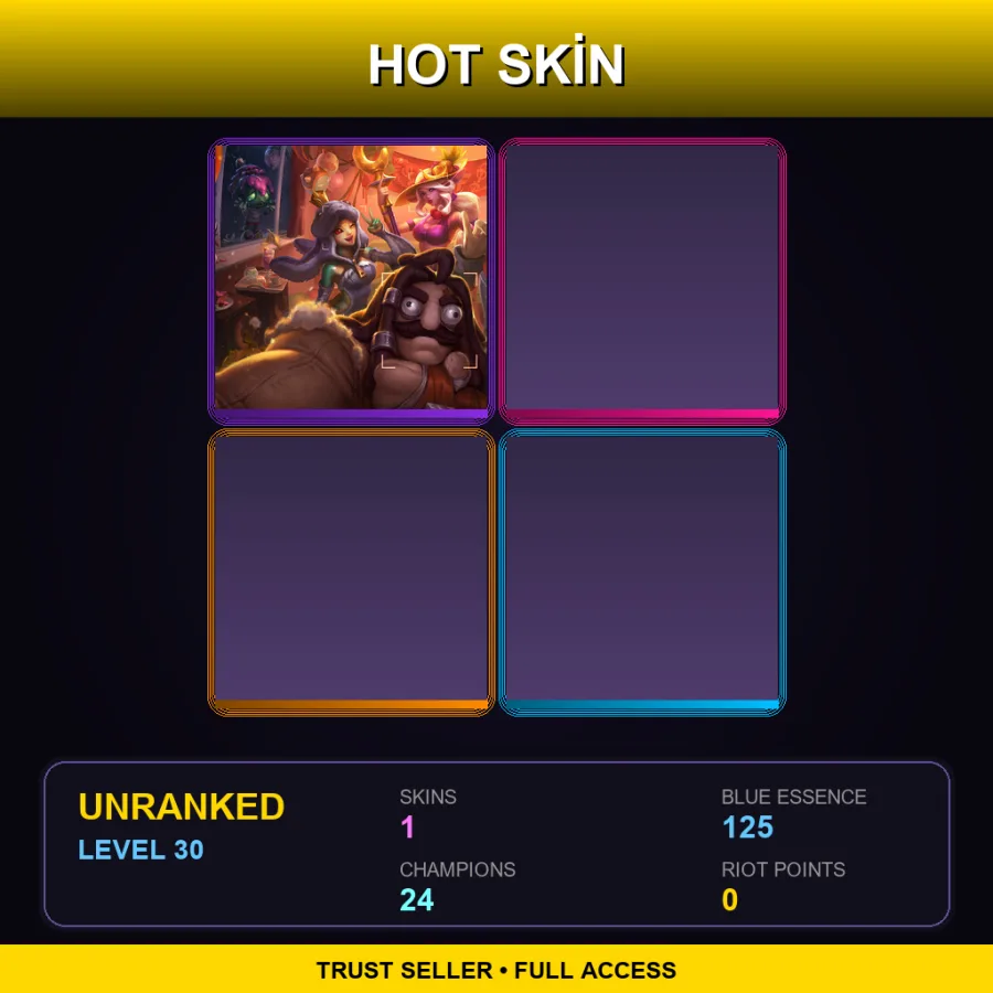 NA | Lv30 | Unranked | 1 Skin | 24 Champ