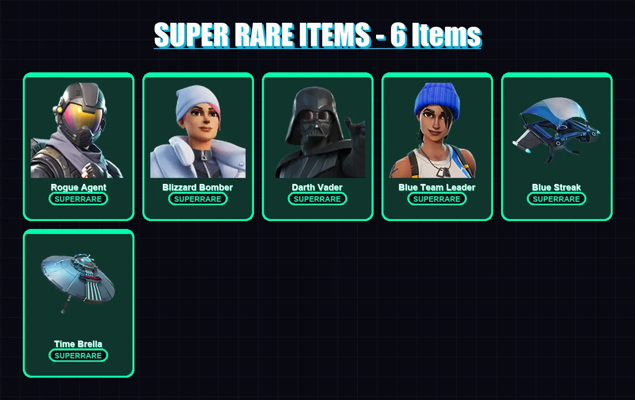 [PS4/PS5/XBOX/PC] | Rogue Agent | Blizzard Bomber | Darth Vader | Blue Team Leader | Malik | 38 skin | 52 pickaxe | 37 emote | 51 glider | Lv791