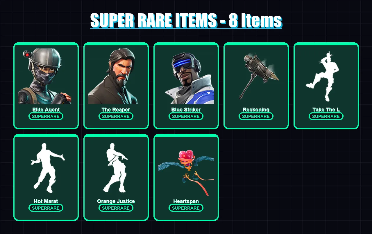 [PS4/PS5/XBOX/PC] | Elite Agent | The Reaper | Blue Striker | Sentinel | Rox | 73 skin | 66 pickaxe | 75 emote | 82 glider | Lv955