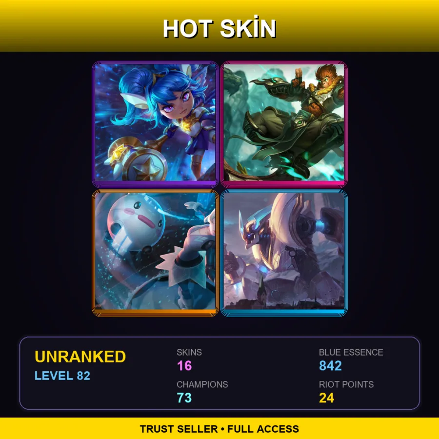 VN | Lv82 | Unranked | 16 Skin | 73 Champ
