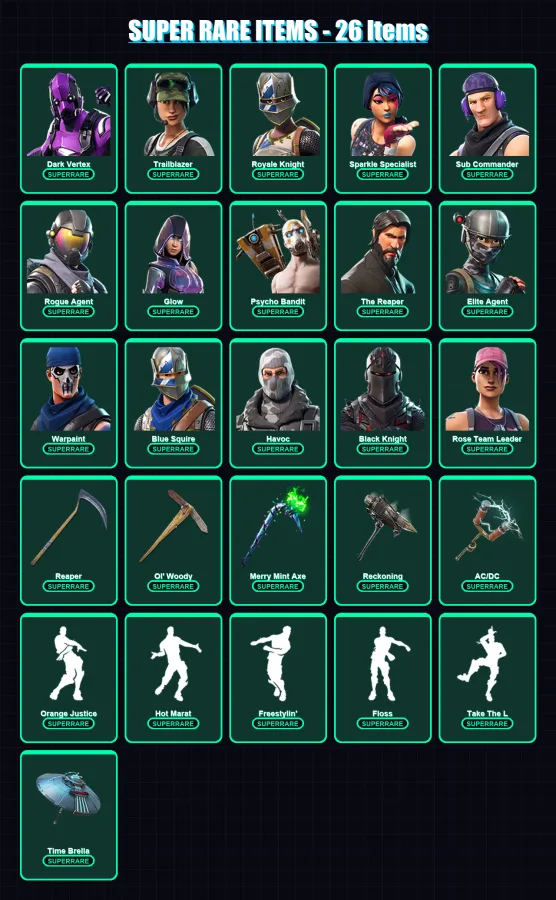 [PC/XBOX/PSN] | Dark Vertex | Trailblazer | Royale Knight | 272 skin | Lv2712
