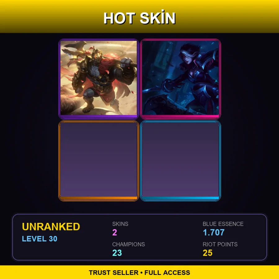 NA | Lv30 | Unranked | 2 Skin | 23 Champ