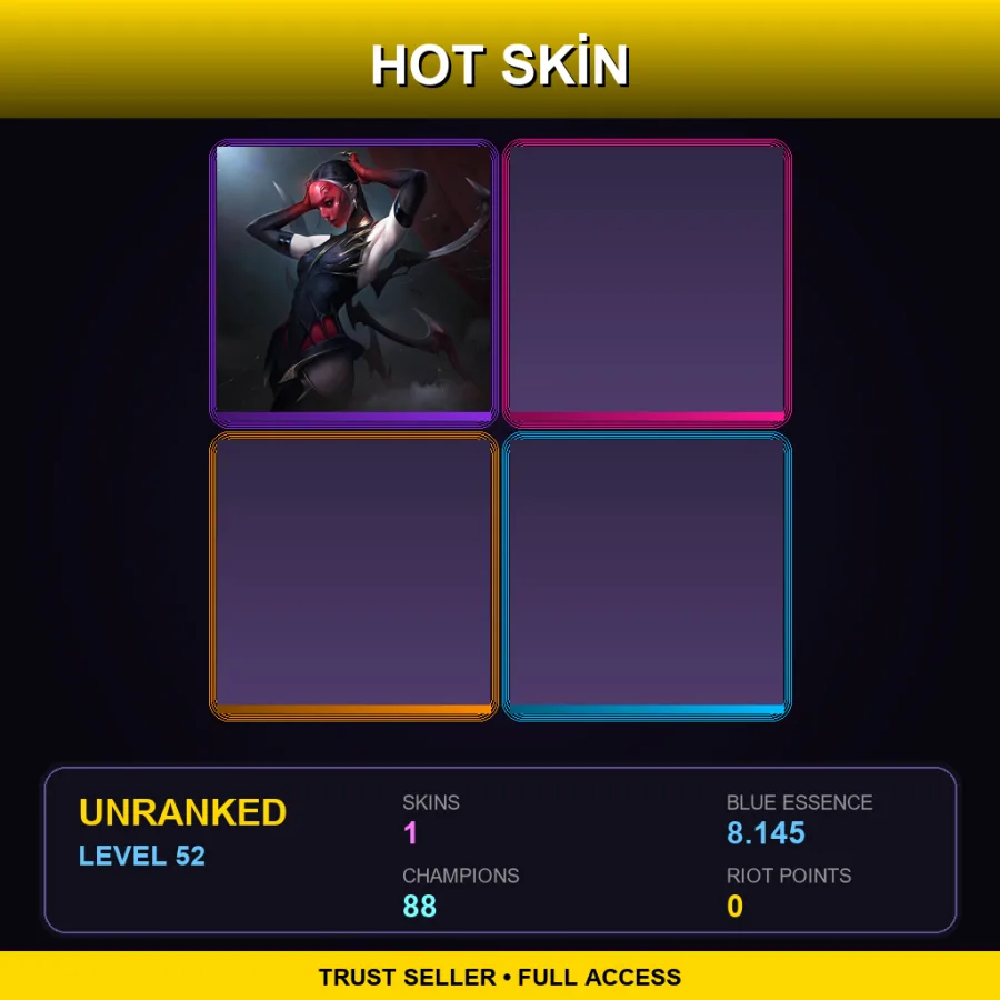 LAS | Lv52 | Unranked | 1 Skin | 88 Champ