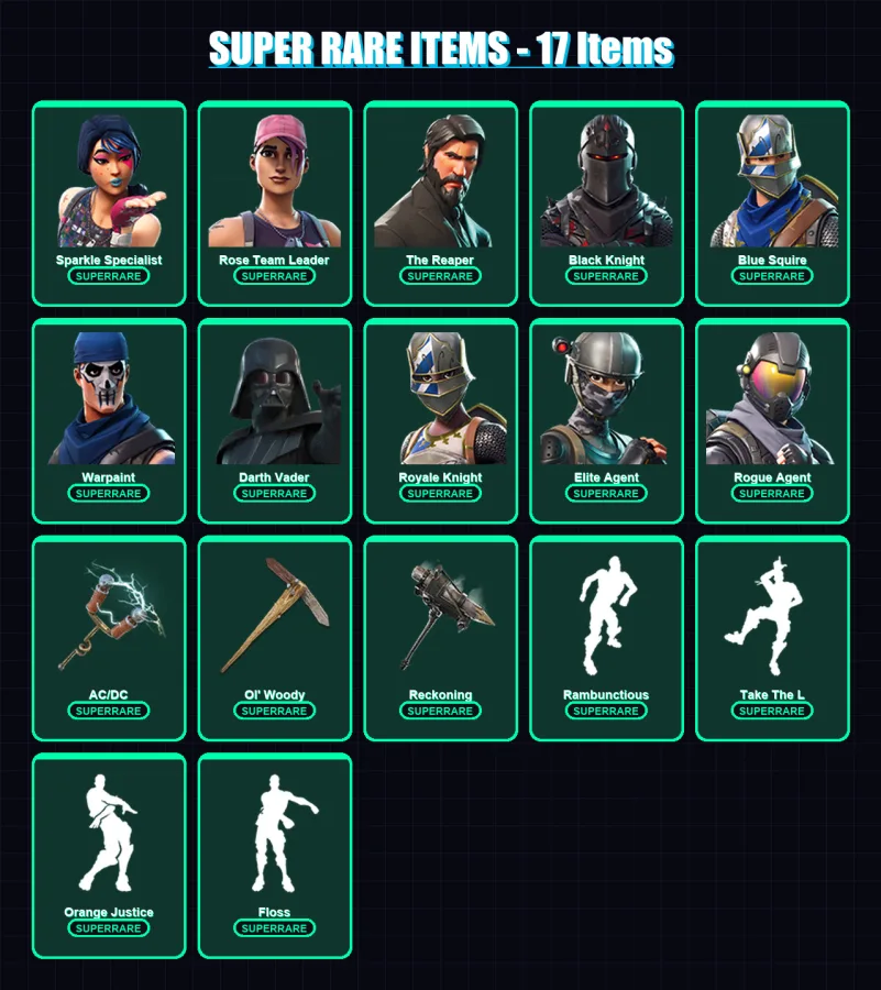[PC/XBOX/PSN] | Sparkle Specialist | Rose Team Leader | The Reaper | 166 skin | Lv3022