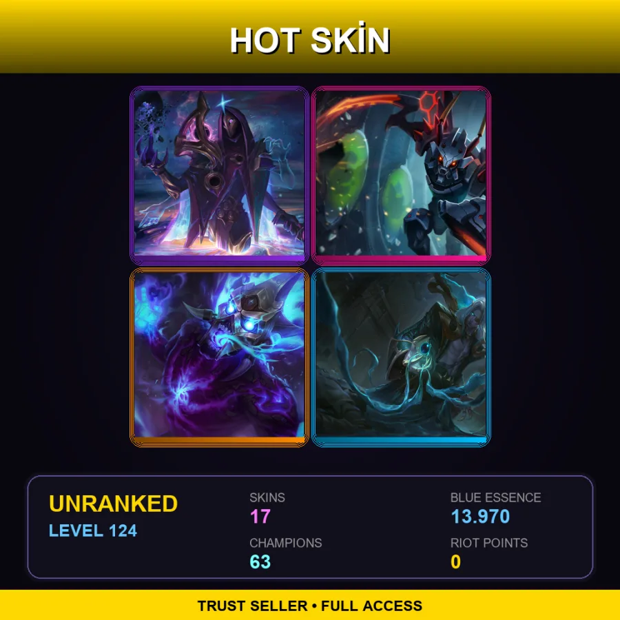 TR | Lv124 | Unranked | 17 Skin | 63 Champ — Snowmerdinger