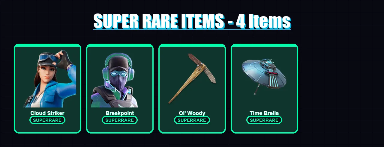 [PS4/PS5/XBOX/PC] | Cloud Striker | Breakpoint | Kado Thorne | Omegarok | Spire Assassin | 119 skin | 199 pickaxe | 135 emote | 138 glider | Lv2666
