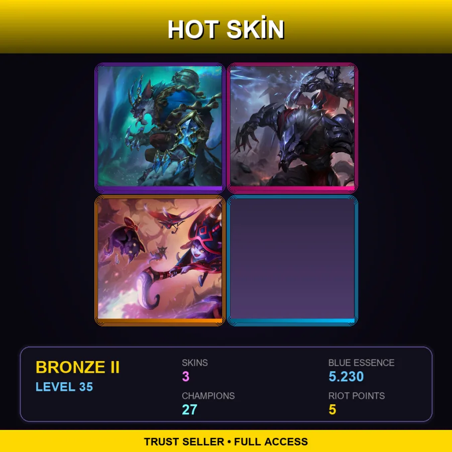 LAS | Lv35 | Bronze II | 3 Skin | 27 Champ