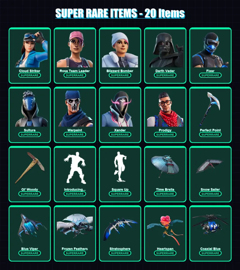 [PS4/PS5/XBOX/PC] | Cloud Striker | Rose Team Leader | Blizzard Bomber | 305 skin | Lv3219